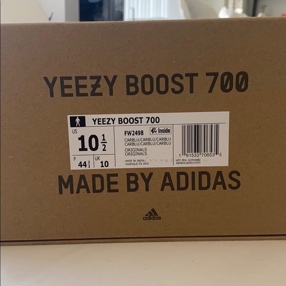 Yeezy Boost 700 Carbon Blue in a Men’s 10.5